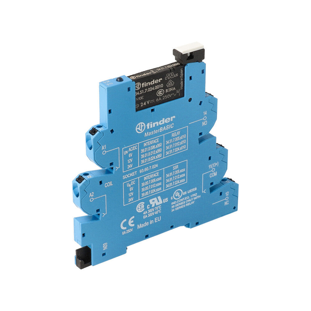 Finder MasterBASIC 6A Schnittstellenrelais 24V AC/DC - 39.01.0.024.0060