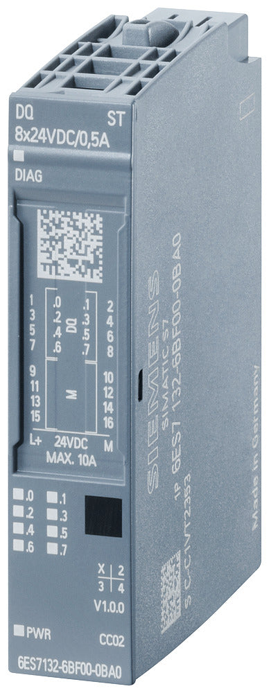 Siemens Et 200Sp Digitales Ausgangsmodul 8X24VDC 0.5A Hf - 6Es71326Bf000Ca0