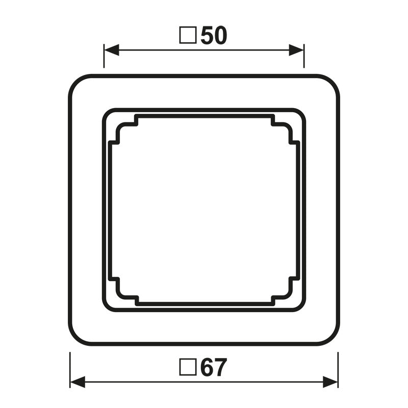 Jung CD500 50x50mm Zwischenrahmen Alpenweiß - CD590ZWW [2 Stück]