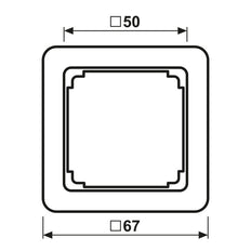 Jung CD500 50x50mm Zwischenrahmen Alpenweiß - CD590ZWW [2 Stück]
