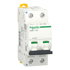 Schneider Electric IC60N 3A C-Kurve MCB Einpolig Plus Neutral - A9F74603