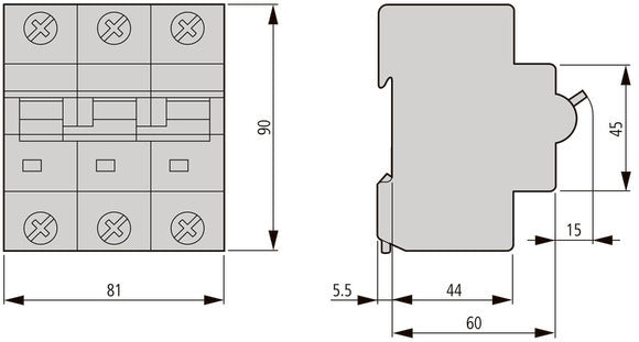 Eaton 80A 3P+N Circuit Breaker C-Characteristic 25kA - 211803