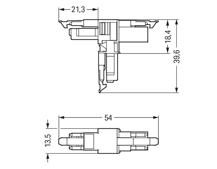 WAGO 2-Pole T-Verteilerstecker Pink - 890-1703