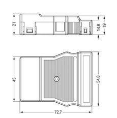WAGO 5-Polige Zugentlastungsgehäuse Für Einzelkabel Schwarz - 770-505/021-000 [25 Stück]