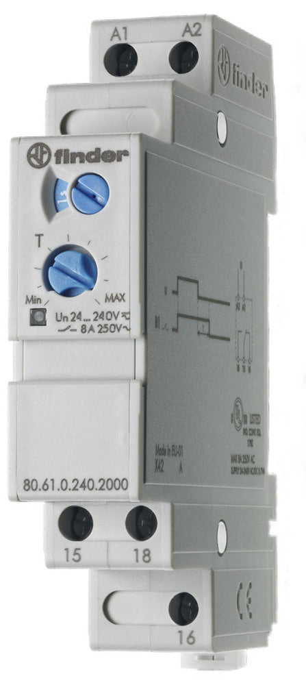 Finder 80 Serie Power Off Verzögerungs Timer Relais 8A 24-240V - 80.61.0.240.0000