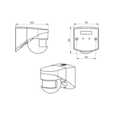 LC-Click 200 Bewegungsmelder Weiß IP54 - 91002