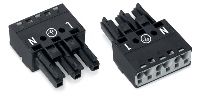 WAGO 770-203 WINSTA MIDI 3-polige Buchse schwarz - 770-203 [2 Stück]
