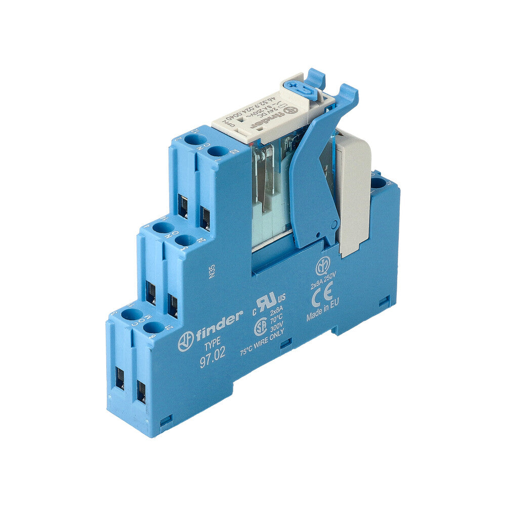 Finder 4C Schnittstellenrelais 24VDC 8A Dual CO LED - 4C.02.9.024.0050