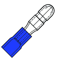 Isolierte Ringklemme 4mm SuperPidg PVC Blau - 100420 [100 Stück]