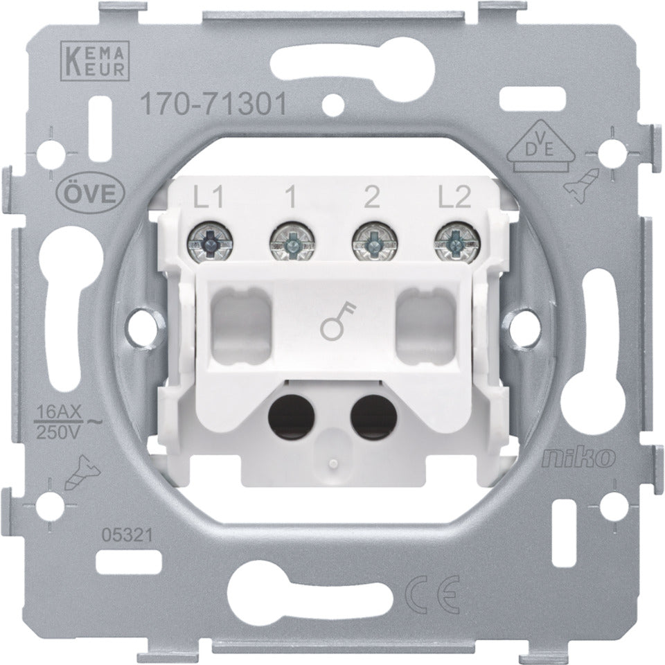 Niko 170-71301 Zweipoliger Schalterbasis 16A 250V - 170-71301
