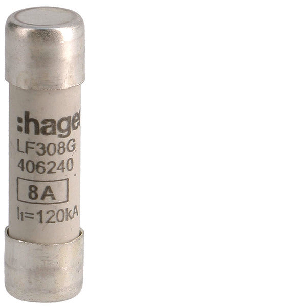 Hager Industrielle Zylindrische Sicherung 8A 500V 10x38mm gG - LF308G [10 Stück]