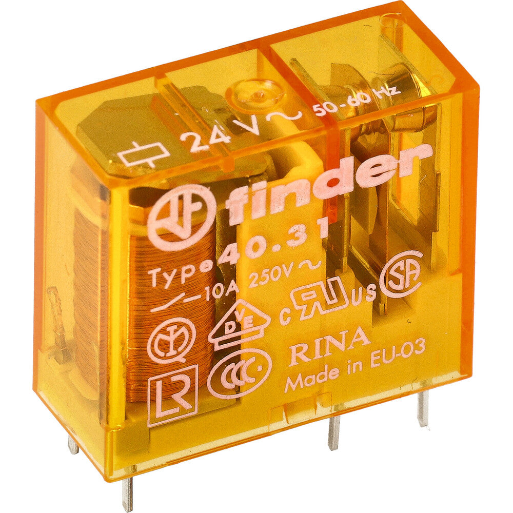 Finder 40.31 PCB Relais 10A 24VAC Einpolig - 40.31.8.024.0000