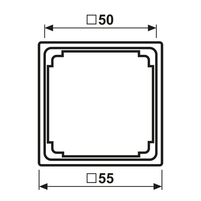 Jung A590ZWW 50x50mm Alpenweiß Befestigungrahmen - A590ZWW [2 Stück]