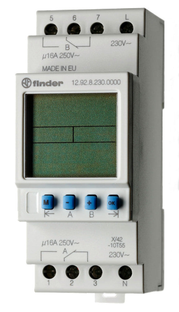 Finder Digitaler Astro Zeitschalter 2 Kanäle 16A 230V AC - 12.92.8.230.0000