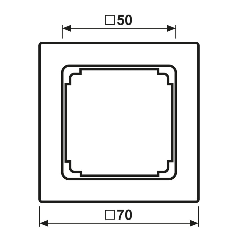 JUNG LS990 Intermediate Frame 50x50mm Alpine White - LS961ZWW [2 Stück]
