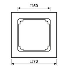 JUNG LS990 Intermediate Frame 50x50mm Alpine White - LS961ZWW [2 Stück]