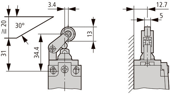 Eaton Position Switch With Roller Lever IP66 IP67 - 106800