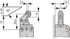 Eaton Position Switch With Roller Lever IP66 IP67 - 106800