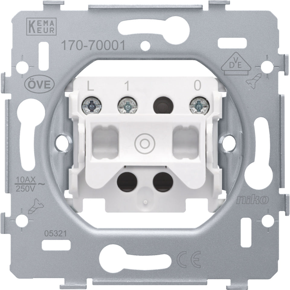Kein Druckknopf Basis Mit 3 Anschlussverbindungen 10A 250V - 170-70001