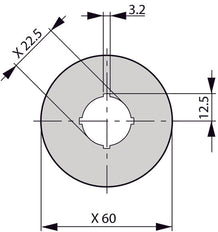 Not-Aus-Schild 60mm Vier Sprachen Gelb - 216483