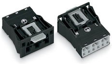Wago 770-713 Snap In Connector 3-polig 4mm² Schwarz - 770-713 [2 Stück]