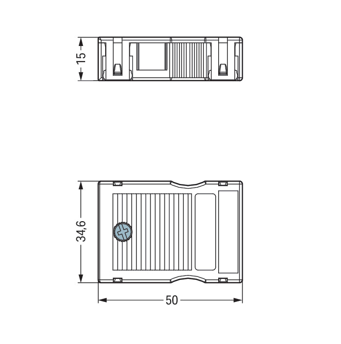 WAGO 3-Polige Zugentlastungsgehäuse Für Doppelkabel Schwarz - 770-503 [2 Stück]