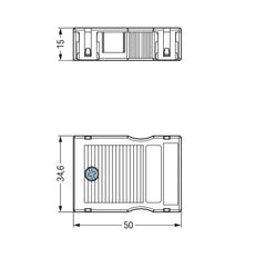 WAGO 3-Polige Zugentlastungsgehäuse Für Doppelkabel Schwarz - 770-503 [2 Stück]