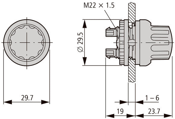 Rmq-Titan 3-Positionen Wählschalter Mit Drehkopf - 226838