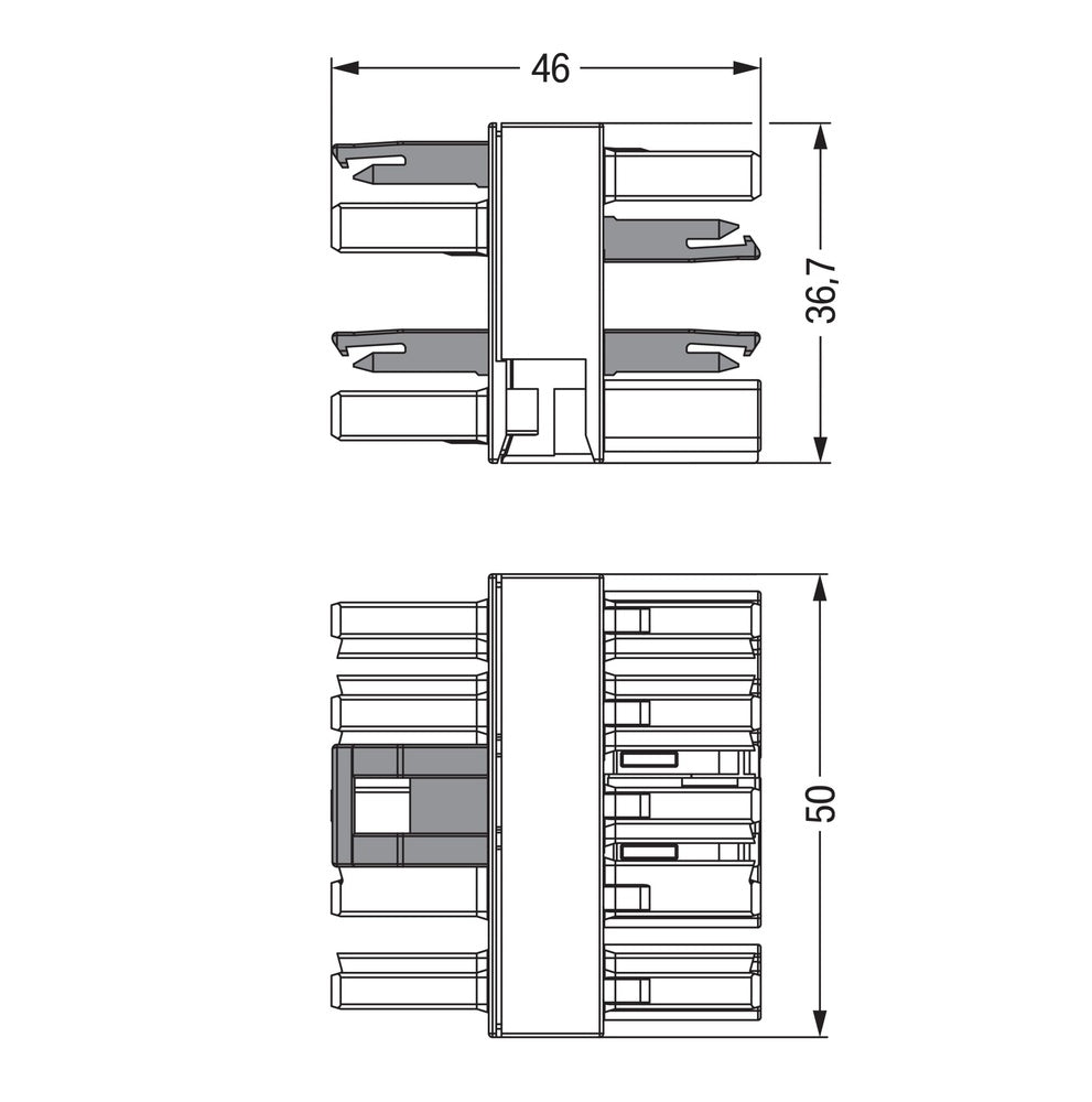 Wago 770-618 5-Poliger Verbindungsstecker 3-Wege Blau - 770-618
