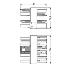 Wago 770-618 5-Poliger Verbindungsstecker 3-Wege Blau - 770-618
