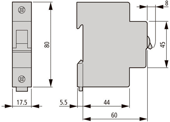 Eaton Faz 40A Einpoliger MCB C-Kurve 15kA - 278565