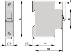 Eaton Faz 40A Einpoliger MCB C-Kurve 15kA - 278565