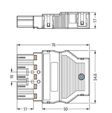 Wago Winsta Midi 770-315 5-Poliger Connector Mit Zugentlastung - 770-315