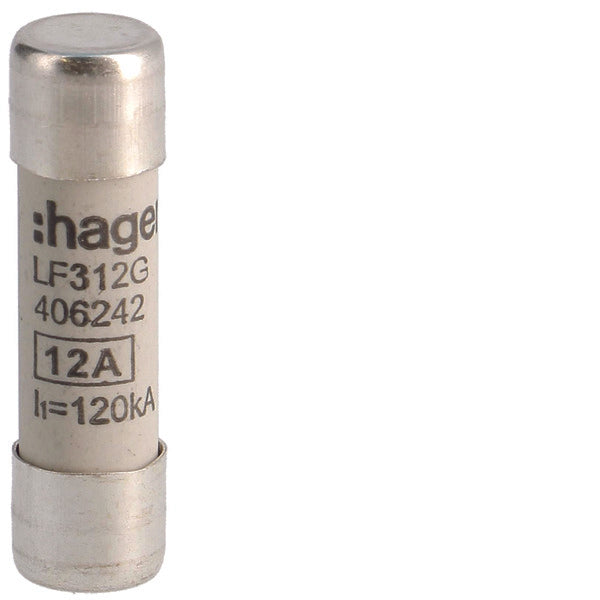 Industrielle Zylindrische Sicherung 12A 500V 10x38mm - LF312G [10 Stück]