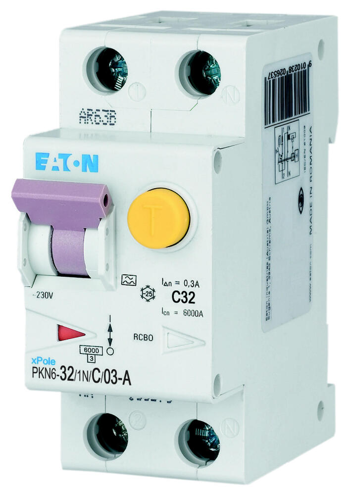 Eaton PKN6 32A 300mA RCBO Sicherungsautomat 1P+N - 236739