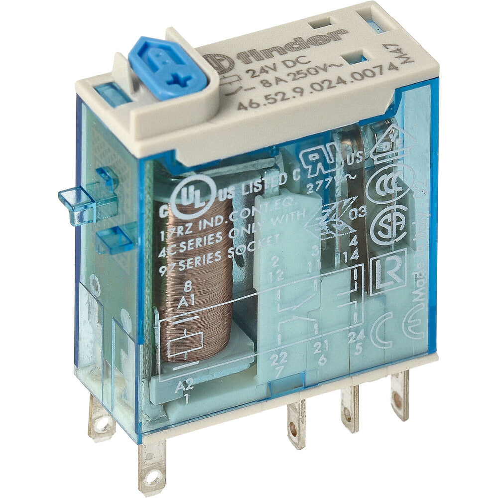 Finder 46.52 Industrielles Relais 8A 24VDC Doppel CO - 46.52.9.024.0074
