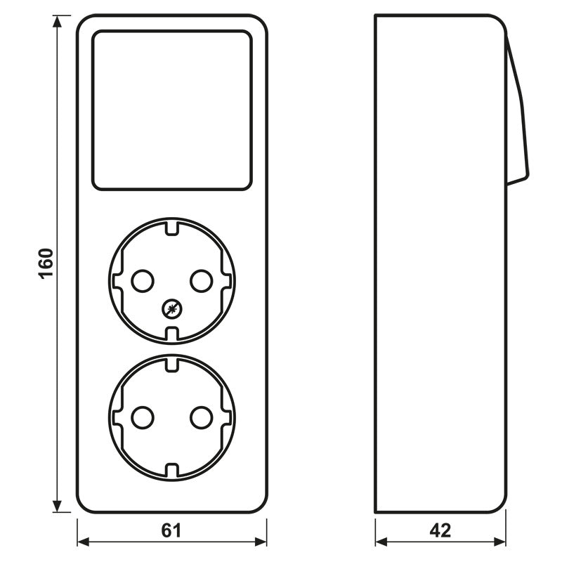 Jung Ap600 Doppelsteckdose Schalterkombination Weiß - 626A
