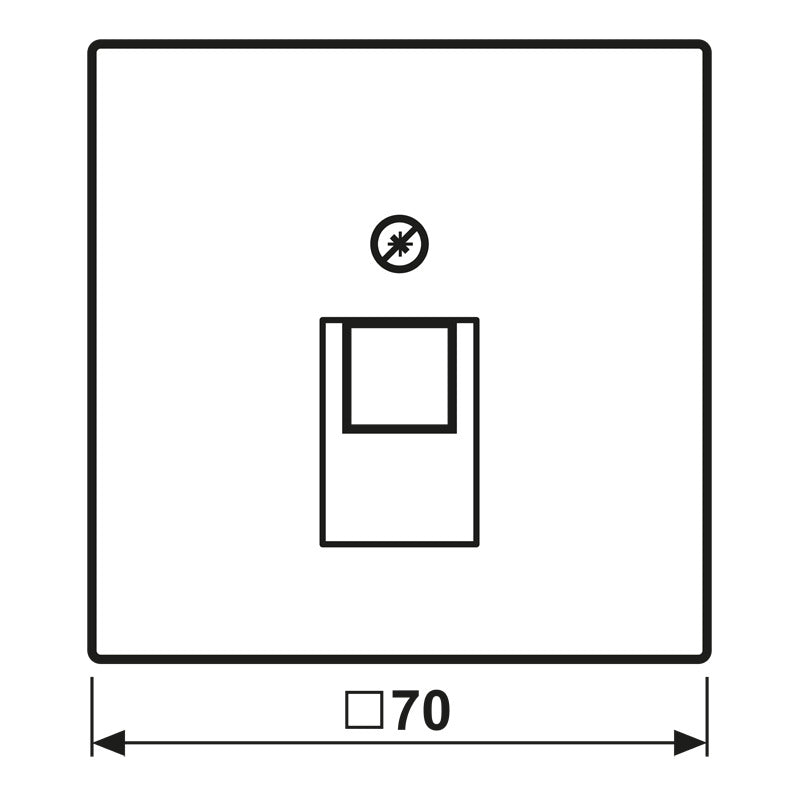 JUNG LS990 Einzelne UAE Netzwerk Abdeckung Weiß - LS969-1UA