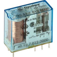 Finder 40.52 Dual PCB Relais 8A 12VDC AgNi Kontakte - 40.52.7.012.0000