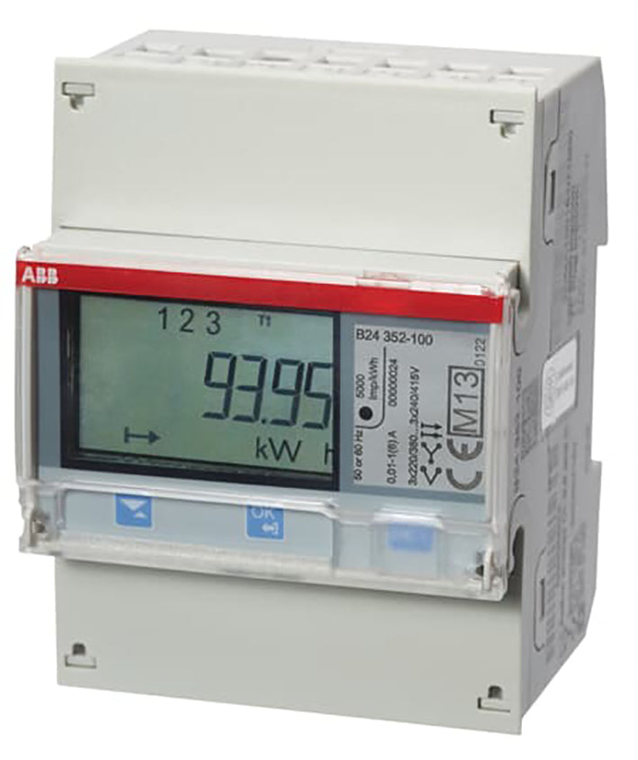 ABB 3 Phasen Indirekter Energiezähler 6A 230/400V AC - 2CMA100183R1000