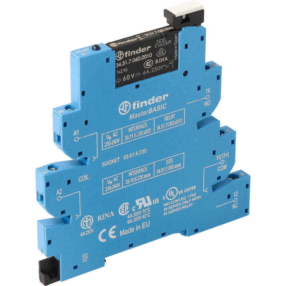 Finder MasterBASIC Schnittstellenrelais 6A 230VAC Einfach CO - 39.11.8.230.0060