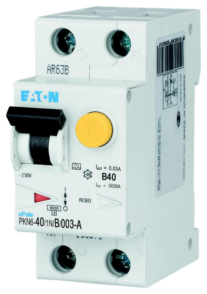RCBO Circuit Breaker 40A 30mA Type B 6kA - 236756