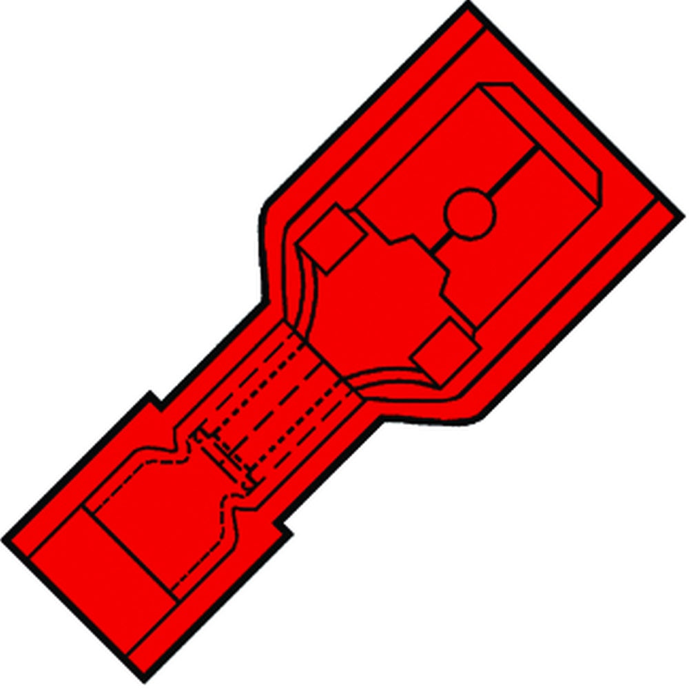 Vollständig Isolierter Nylonstecker 6.3x0.8mm - 156135 [100 Stück]