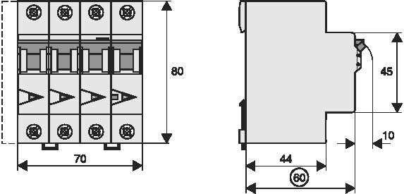 Eaton MRB6 RCBO 16A 100mA 3P+N B-Characteristic 6kA - 120654