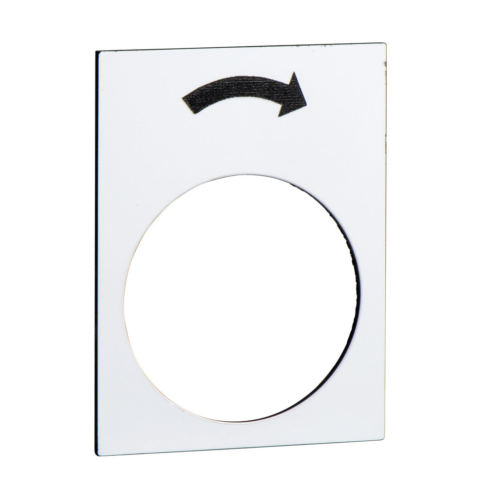 Harmony XAC Etikett Langsame Rechtsabbiegesymbol 30x40mm Weiß - ZB2BY4919 [5 Stück]