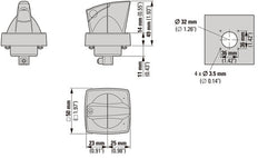 Eaton K1 Drehgriff 6mm Türmontage Mit Zylinder-Vorhängeschloss - 1818031