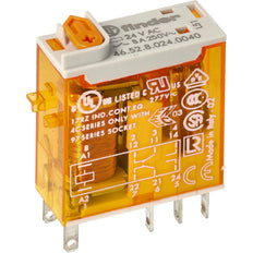 Finder Industrielles Mini-Relais 2CO 8A 24VAC Mit Testtaste - 46.52.8.024.0040