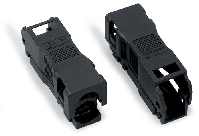 WAGO 2-poliges Zugentlastungsgehäuse Mit Verriegelungsclip Schwarz - 890-502 [5 Stück]