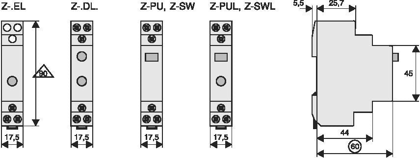 Eaton Z-PU/S 16A Single Pole Pushbutton Switch - 276291