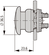 Eaton RMQ-Titan M22-DRP-R Not-Aus Pilztaster - 216745 [5 Stück]